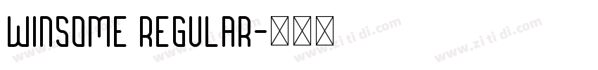 Winsome Regular字体转换